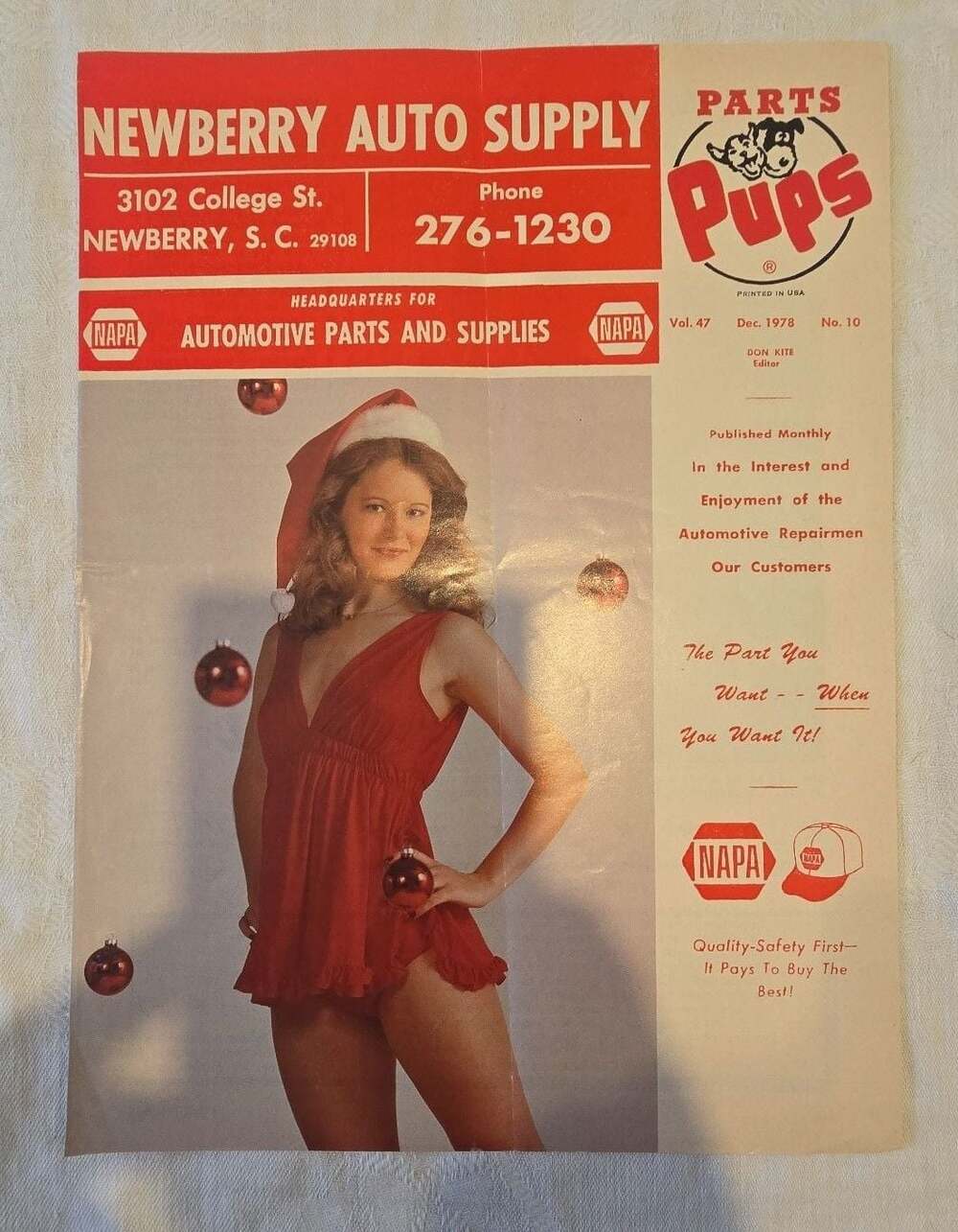 Vintage NAPA Parts Pups Magazine Vol. 47 No. 10 December 1978